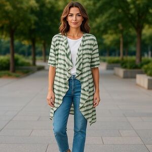 LuLaRoe Women’s Shirley Waterfall Tie Dye Sz S Kimono Unicorn Cover-up …